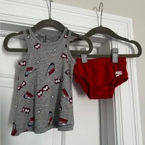 Nike baby 3M two piece like new patriotic USA Independence Day red blue outfit